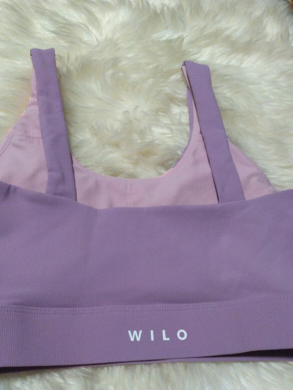 WILO Lavender & Pink Active Leggings and Matching Sports Bra Size Small - Picture 7 of 12